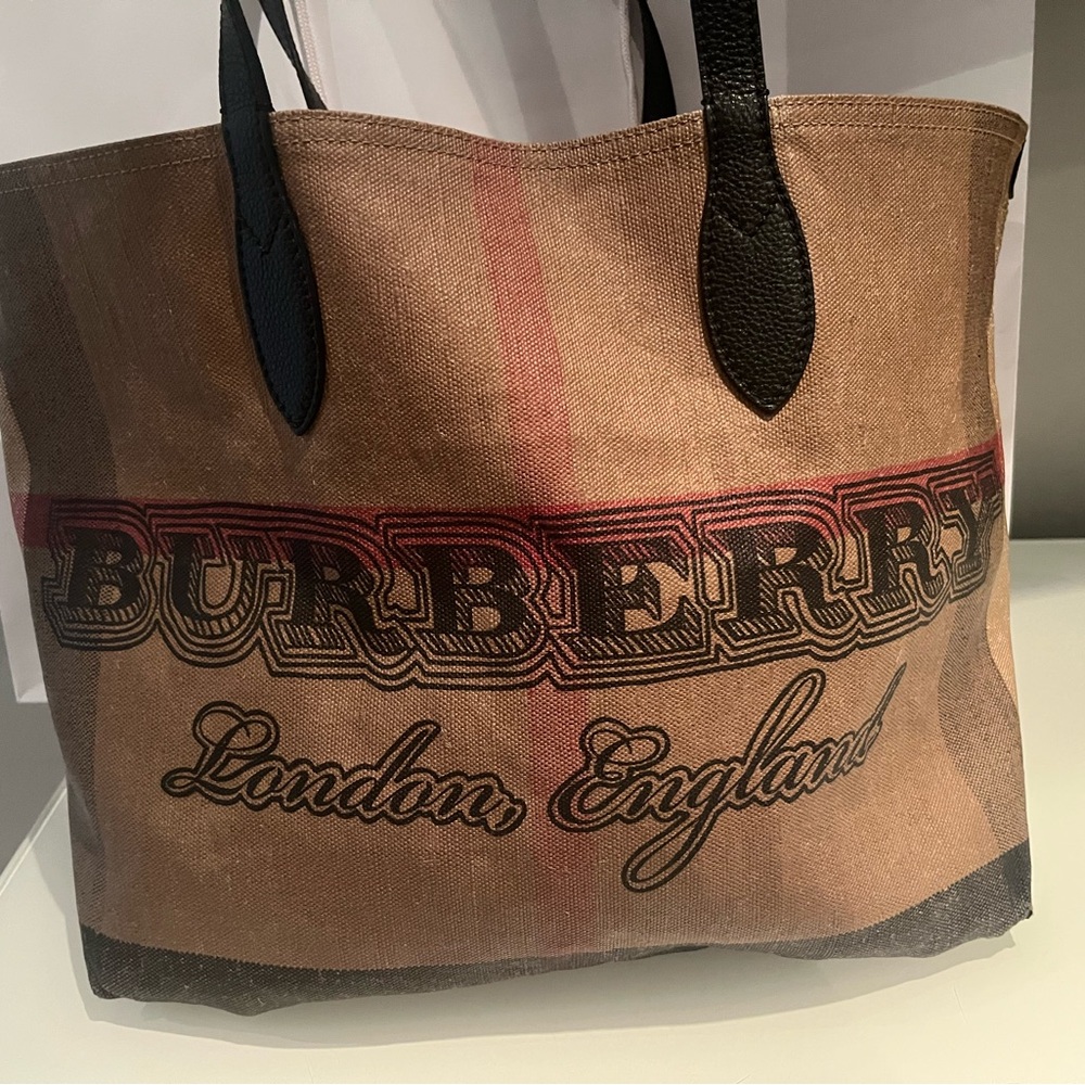 Burberry Brown and Black Tote Bag